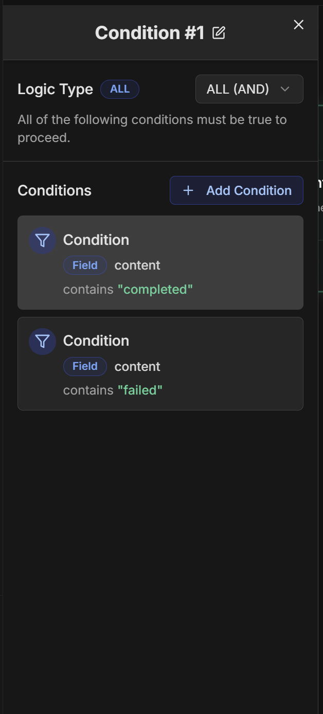 Configuring Condition Node