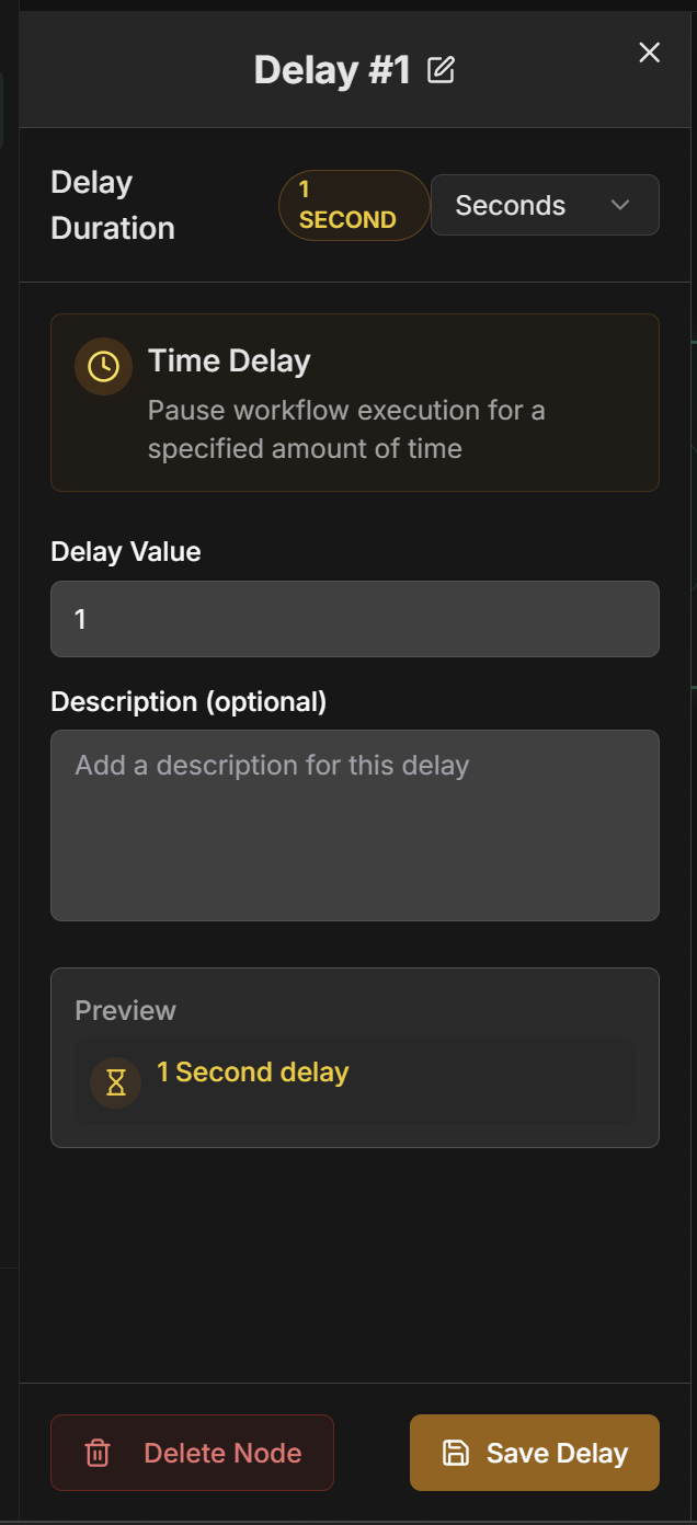 Configuring Delay Node