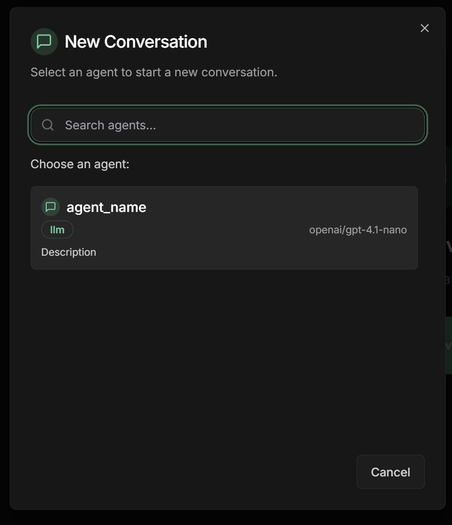 Selecting Agent for Chat