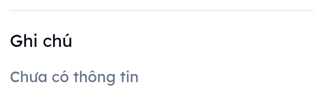 Mục Ghi chú trên panel khách hàng EVOKA hiển thị thông tin tóm tắt hội thoại