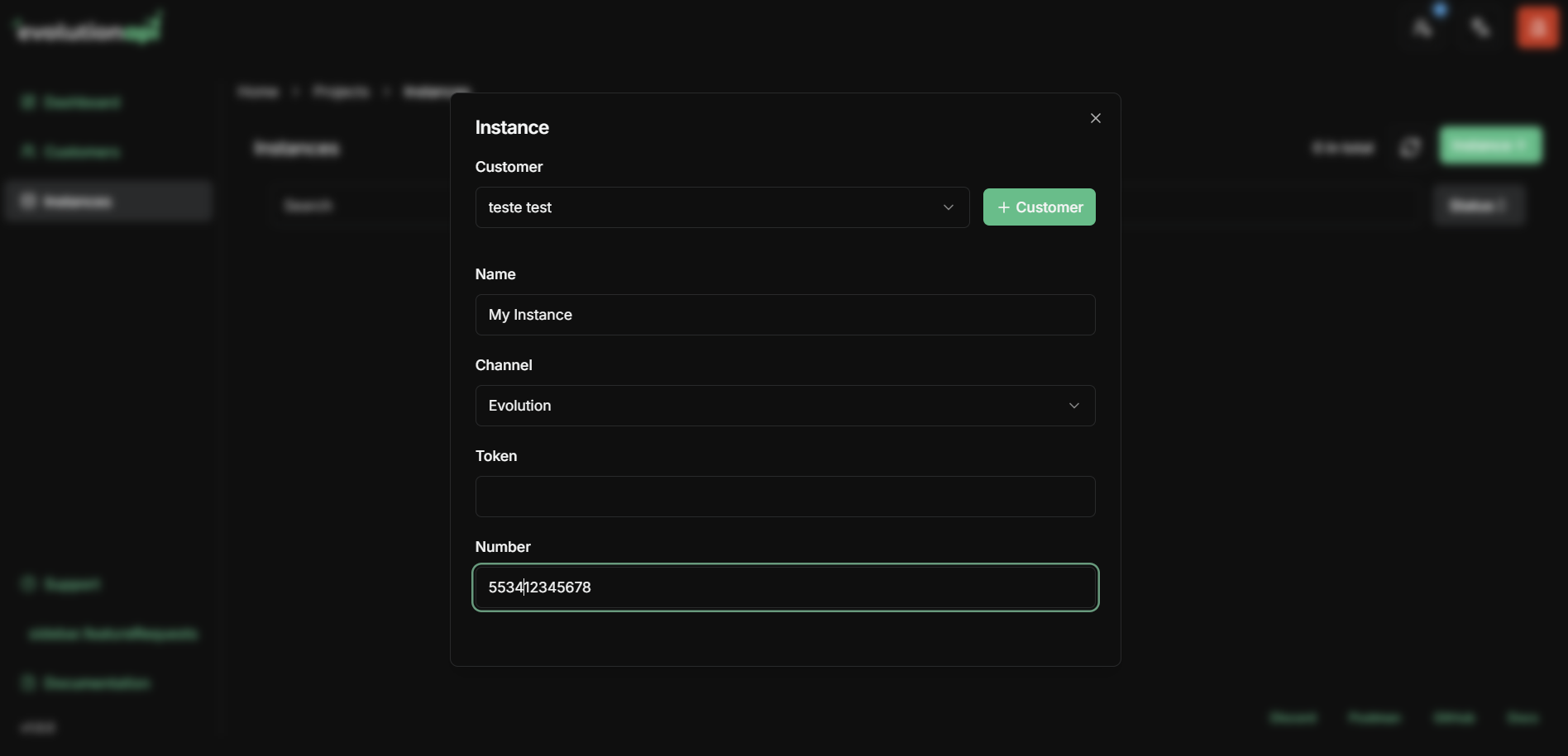 Evolution Instance Creation