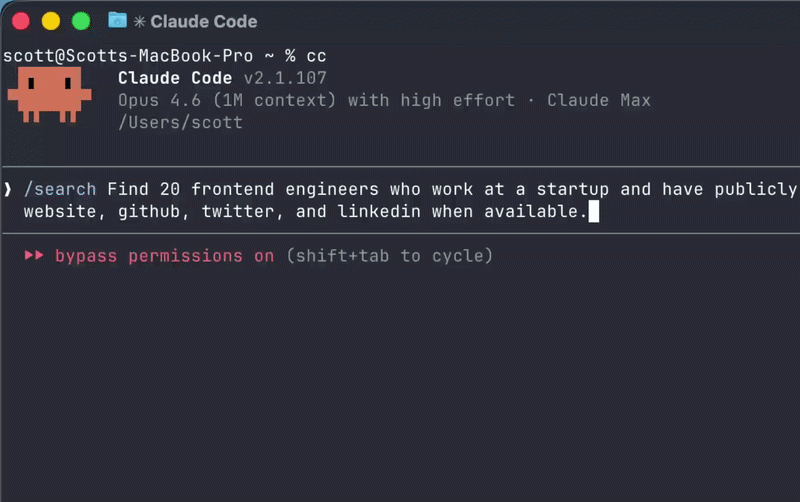 Opening a new Claude Code session and asking for something that needs the web