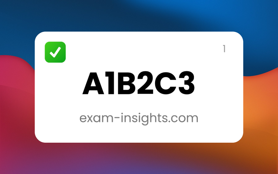 Redeeming an Exam Insights upgrade code