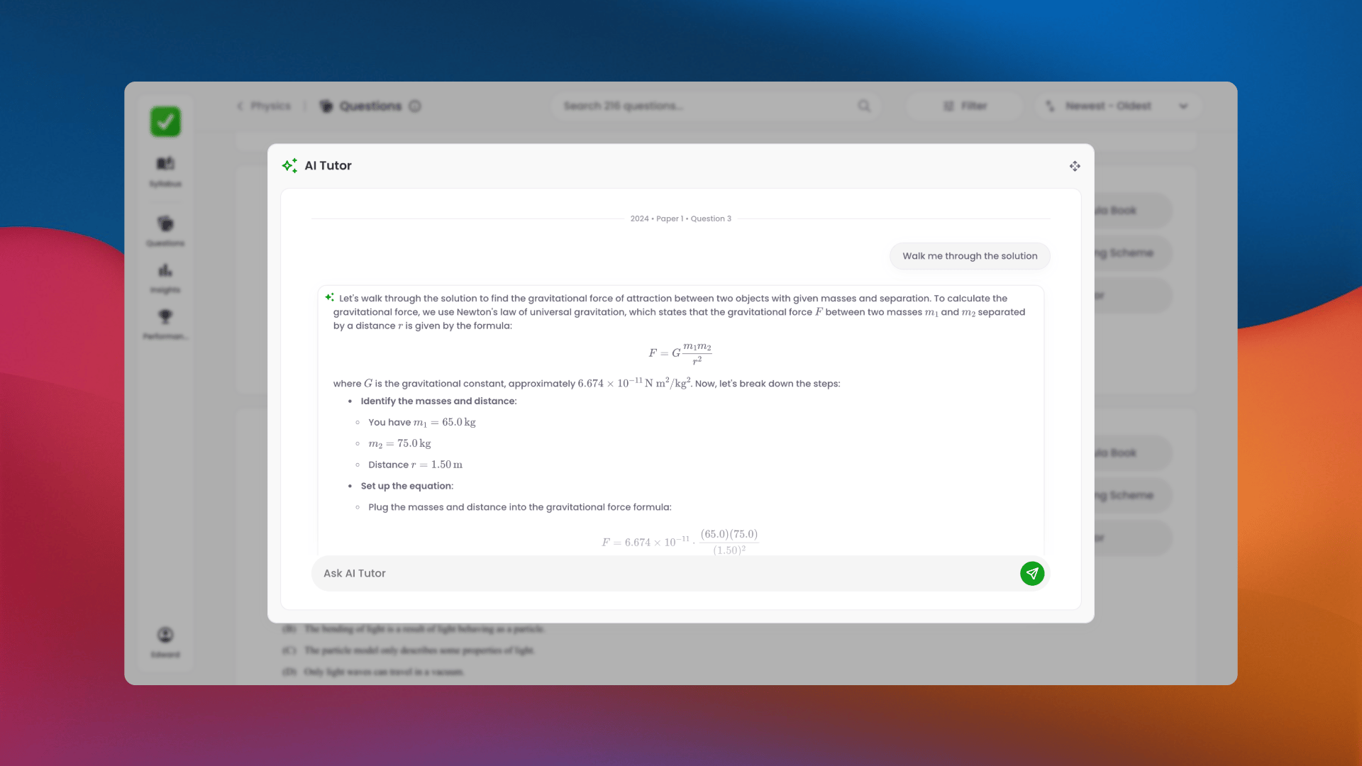 Exam Insights AI Tutor