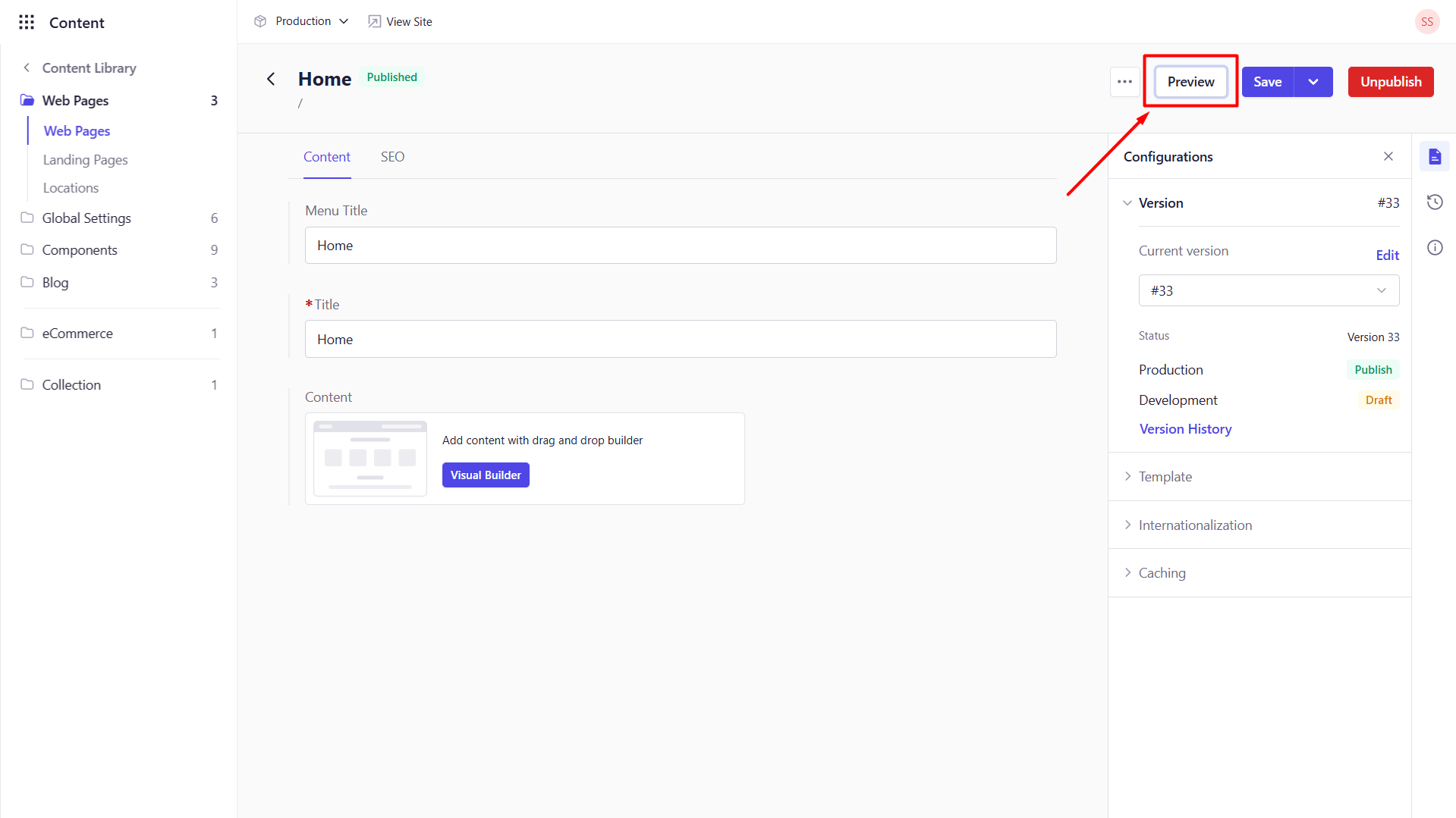 Preview, Publish, and Schedule an Entry - Experro