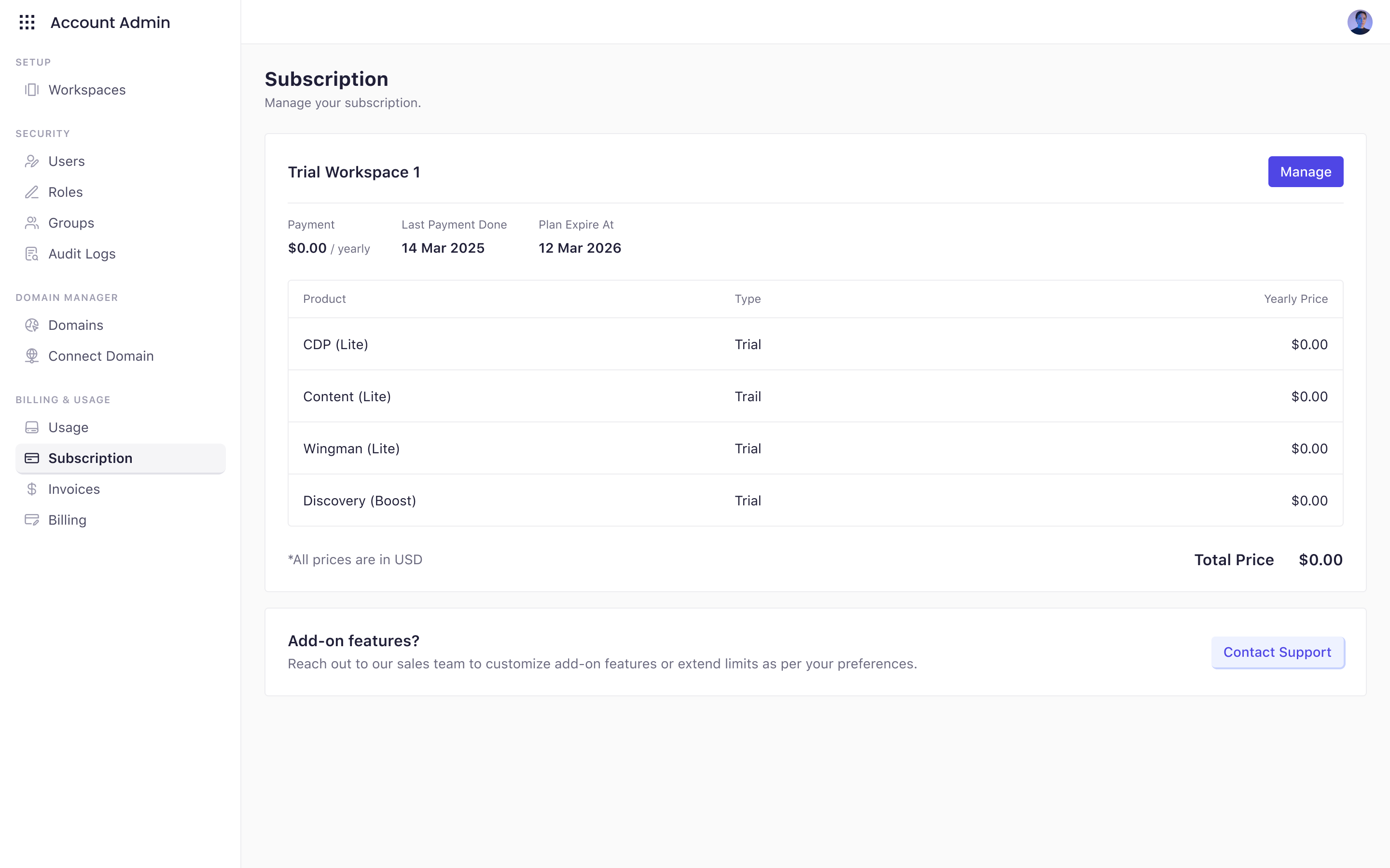 Subscription - Experro