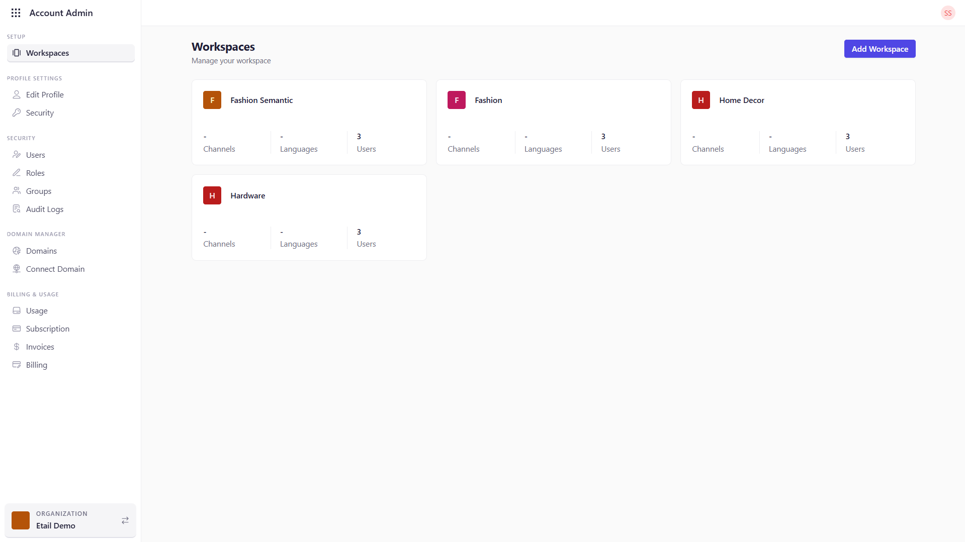 Workspaces - Experro