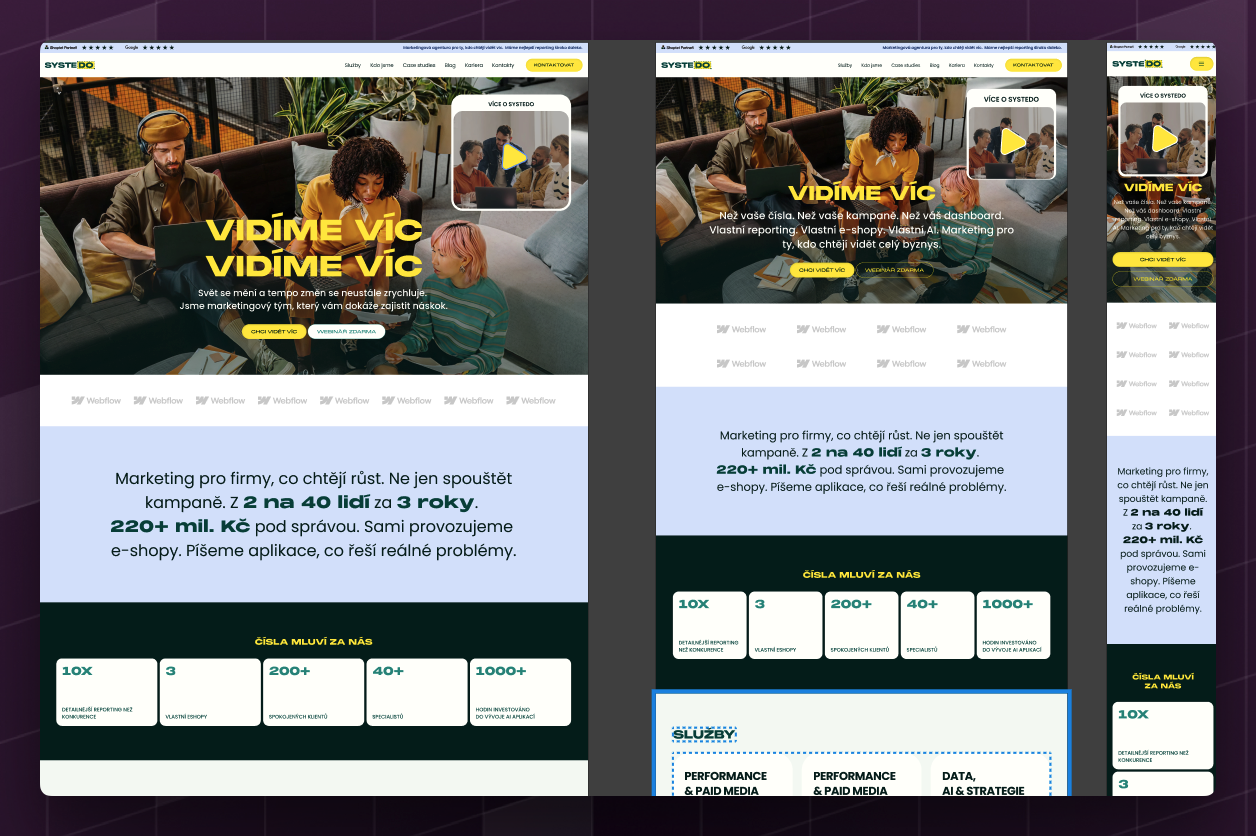 Homepage design