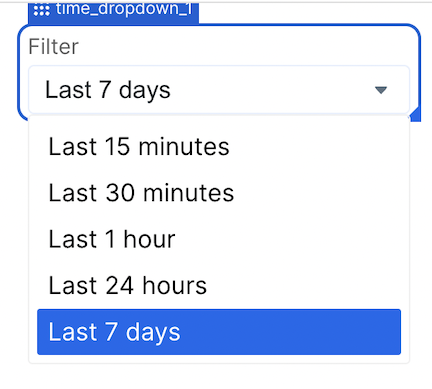 Example of configured Time Dropdown