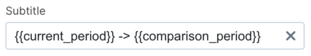 The final result where the variables are replaced with the actual dates