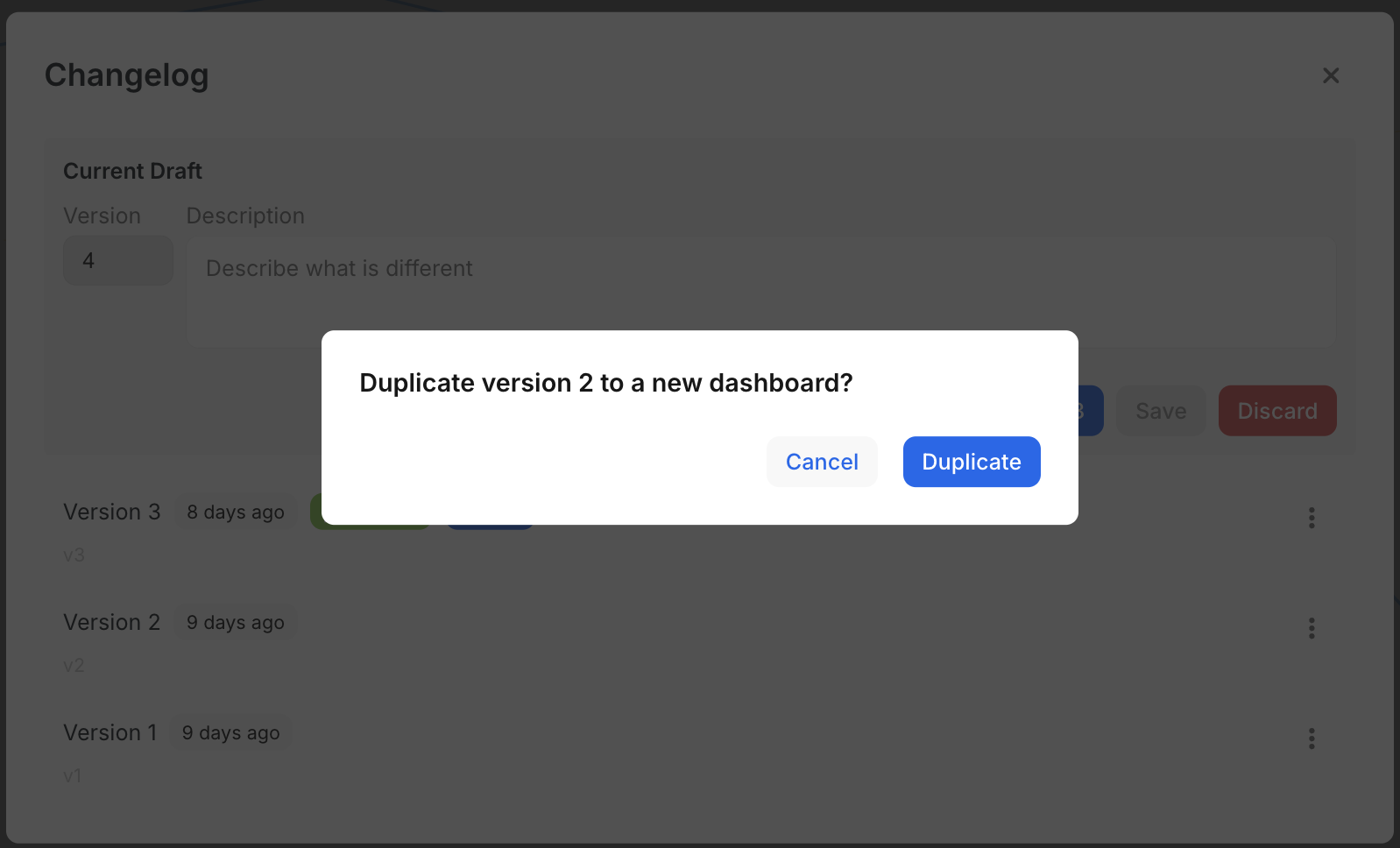 Duplicate Modal