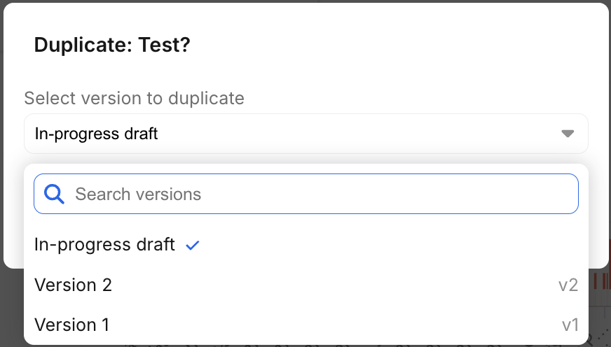 Duplicate Modal