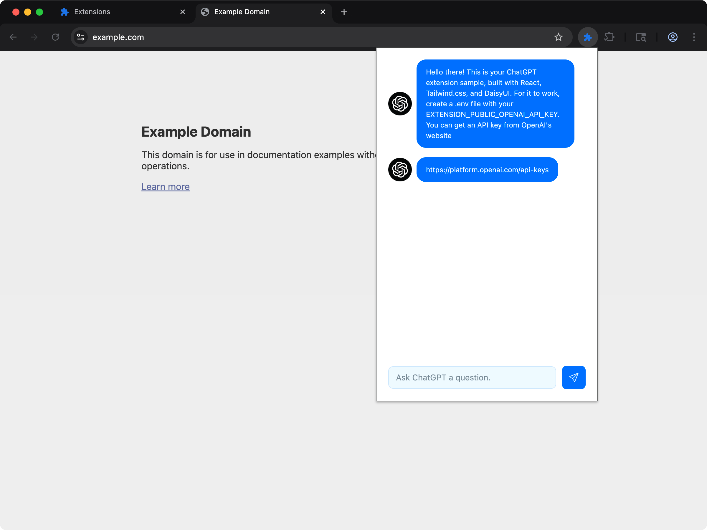 ai-chatgpt template screenshot