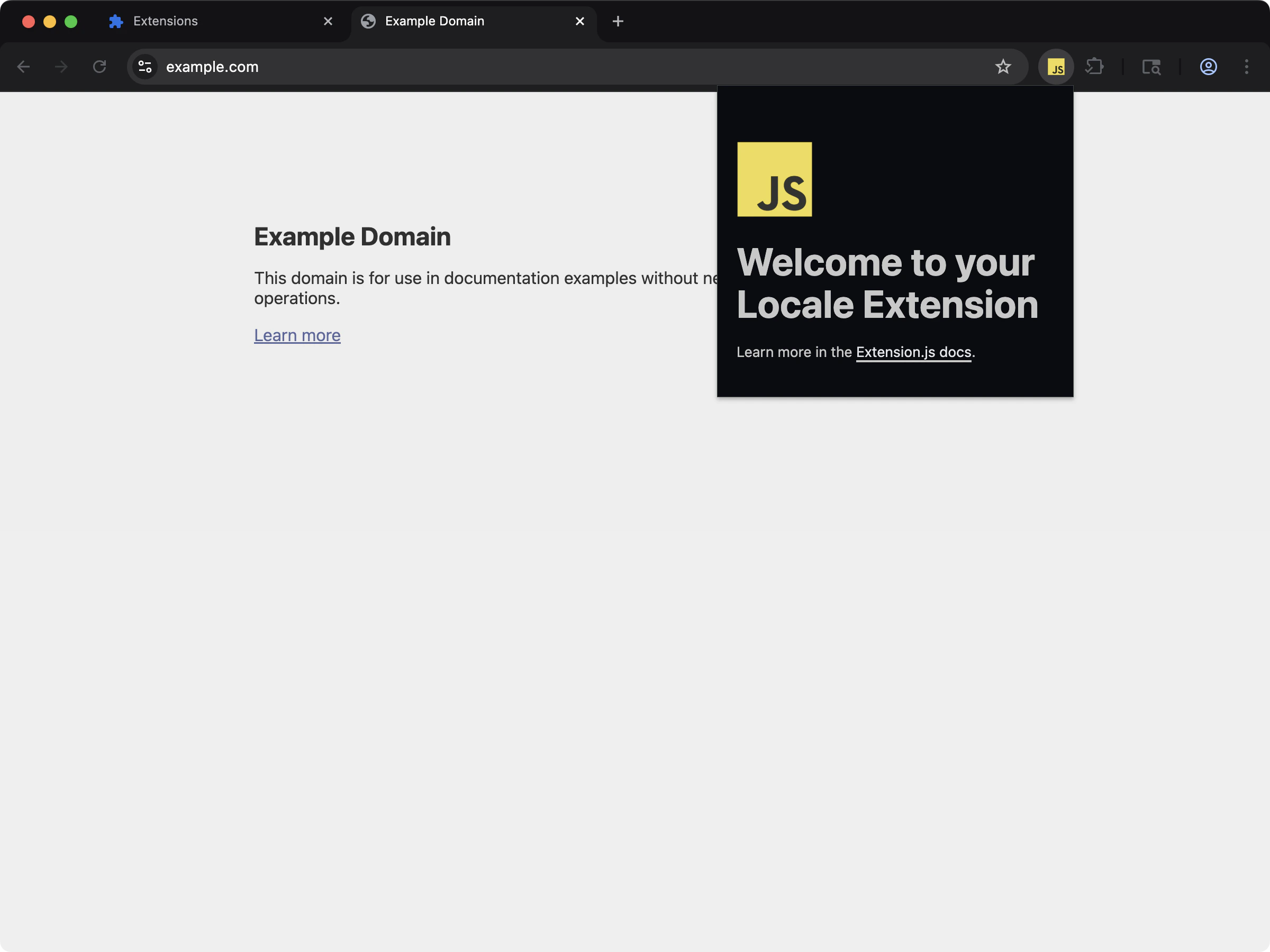 action-locales template screenshot