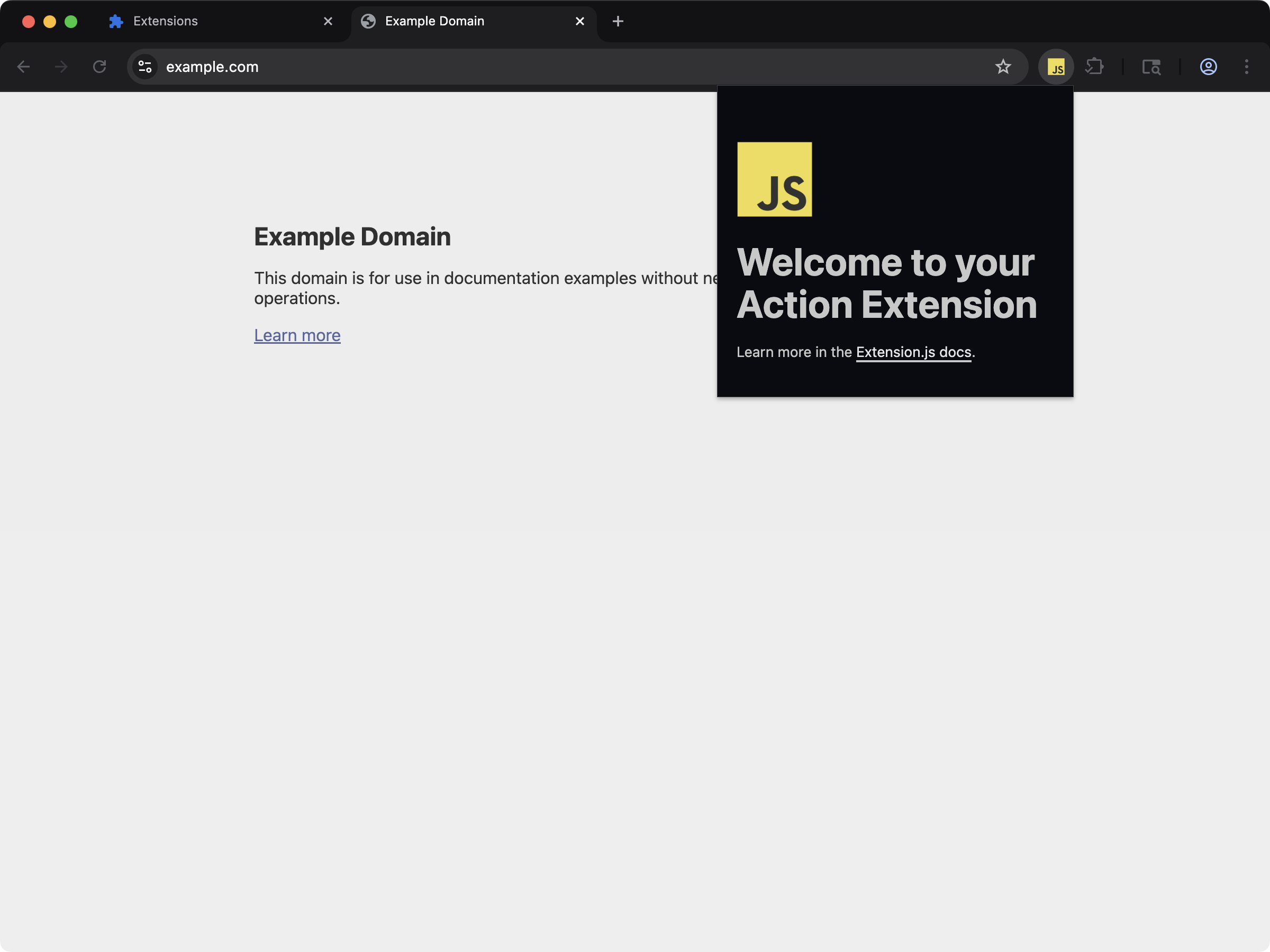 action template screenshot