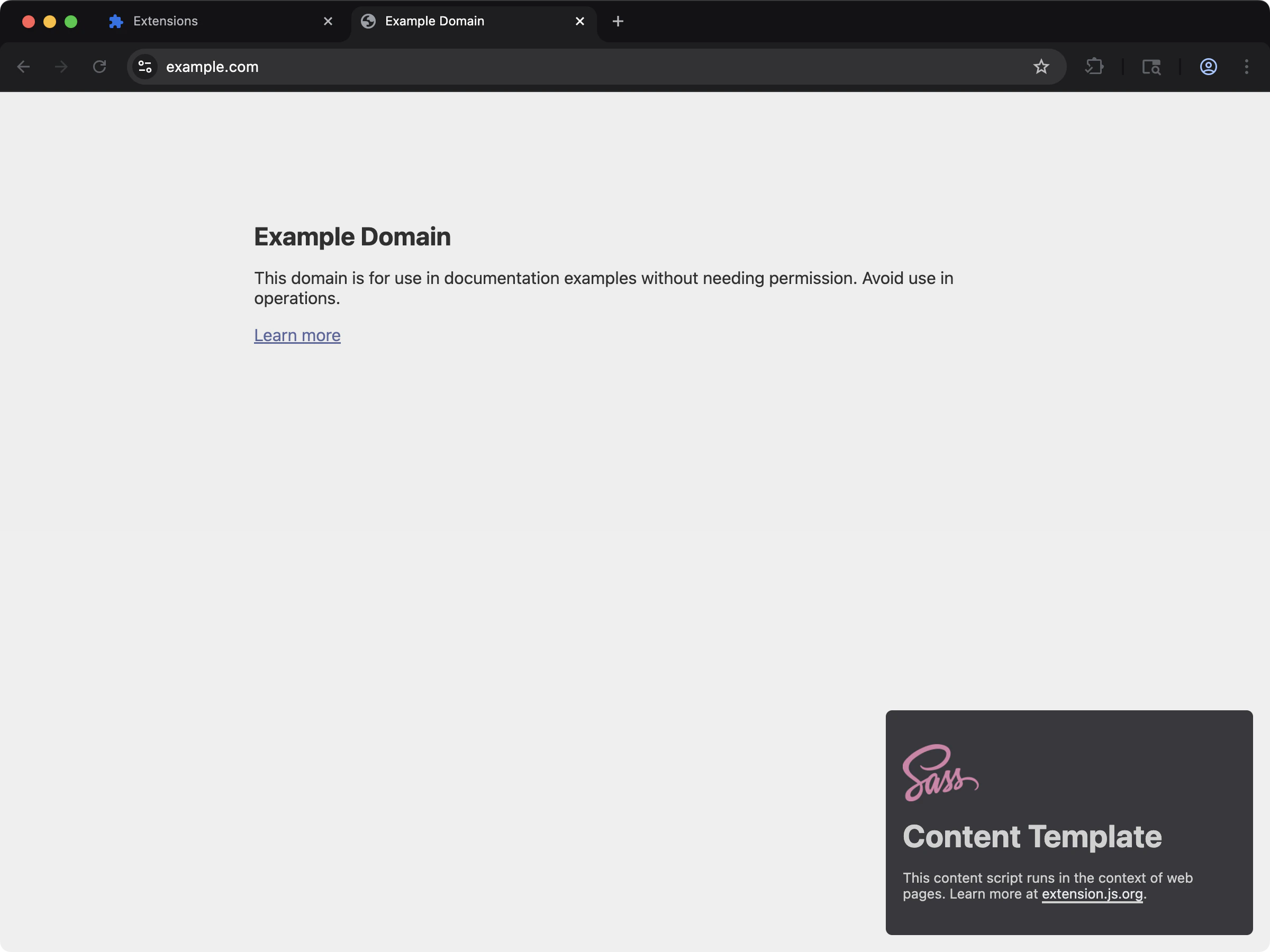 content-sass-modules template screenshot