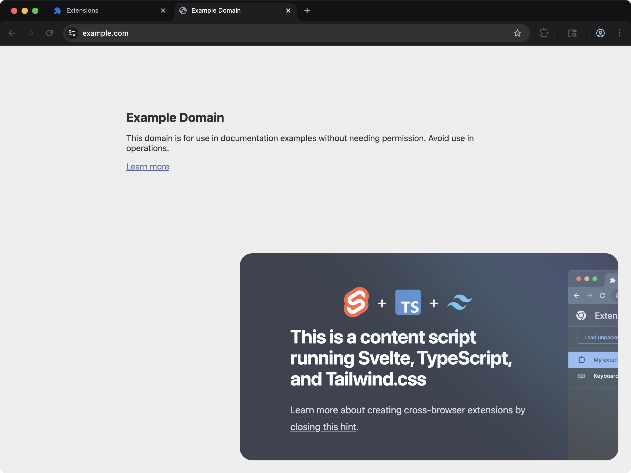 content-svelte template screenshot