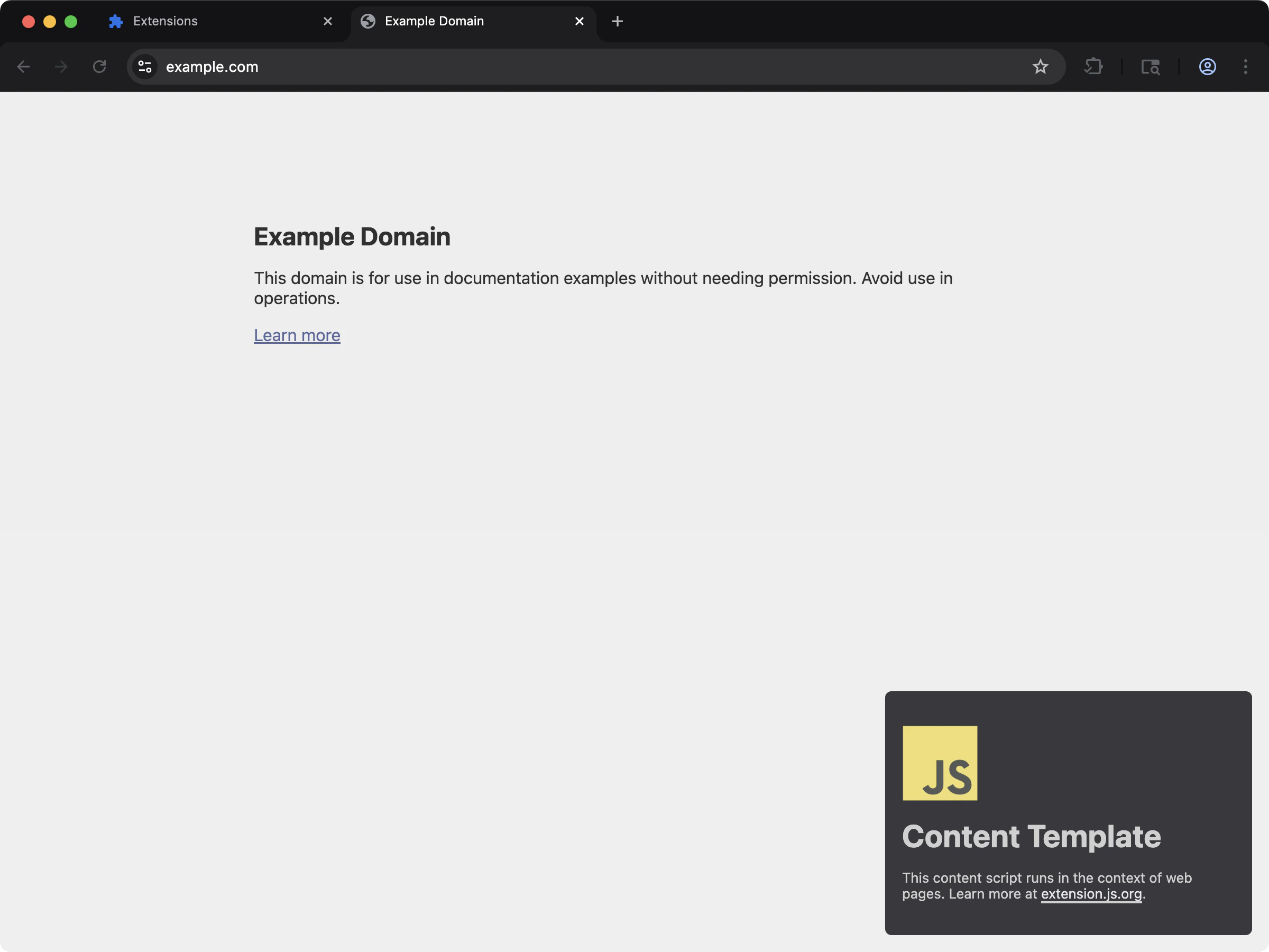content template screenshot