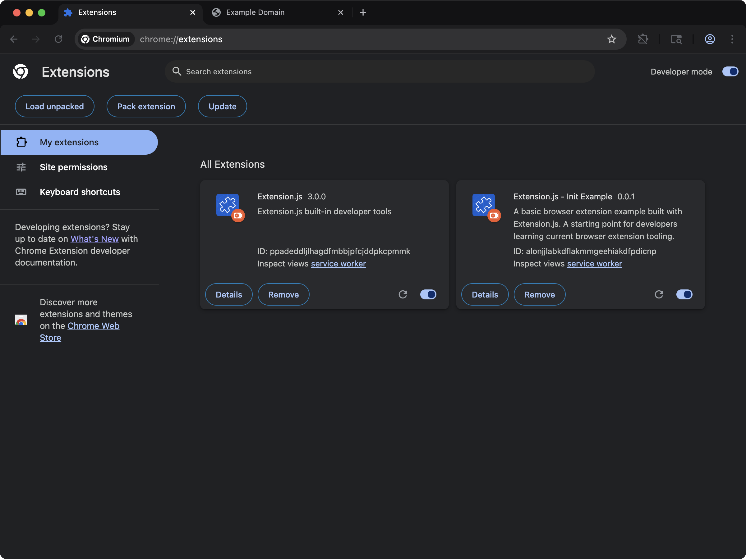 Get started immediately with Extension.js samples - Extension.js