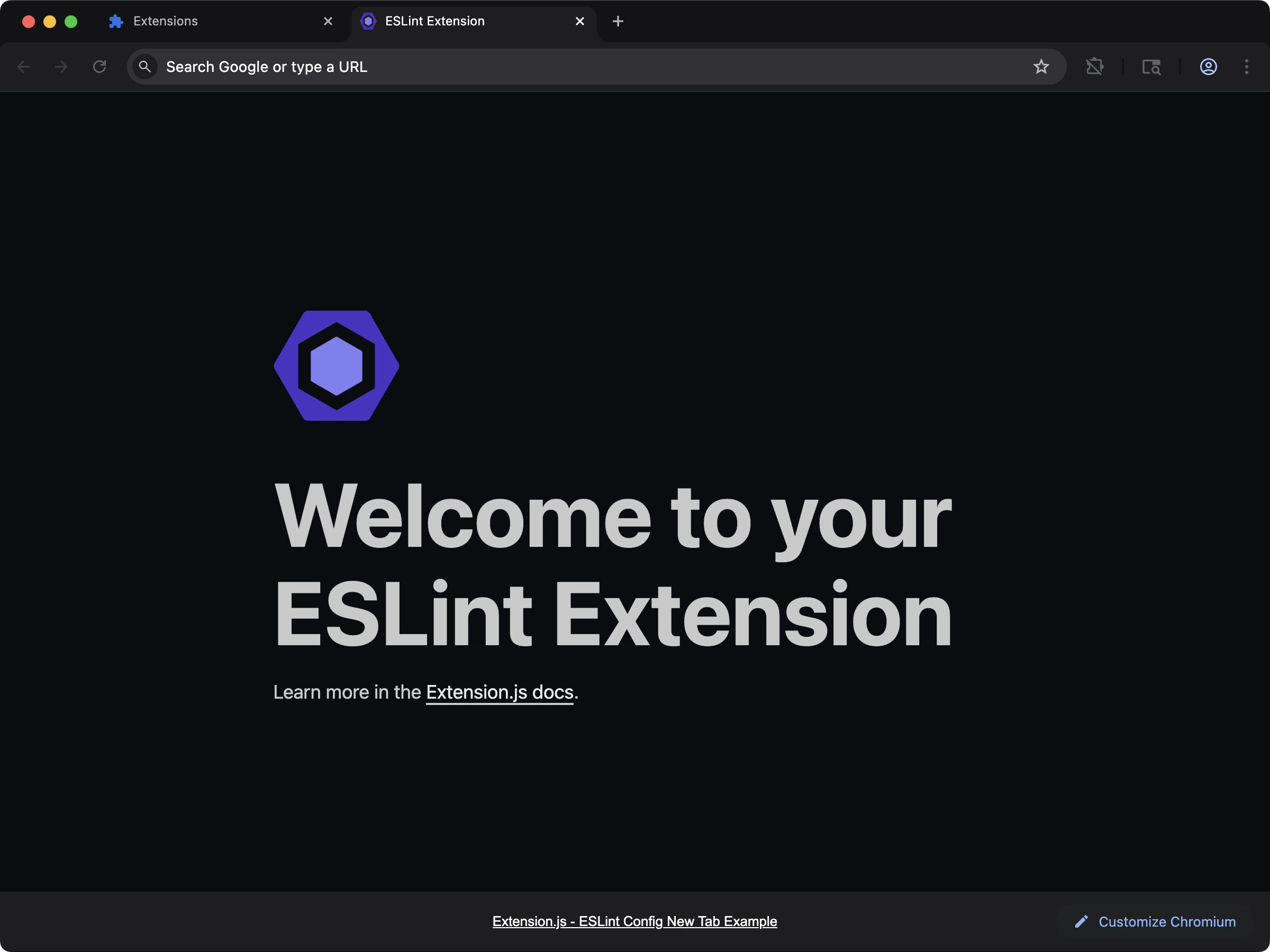 new-config-eslint screenshot