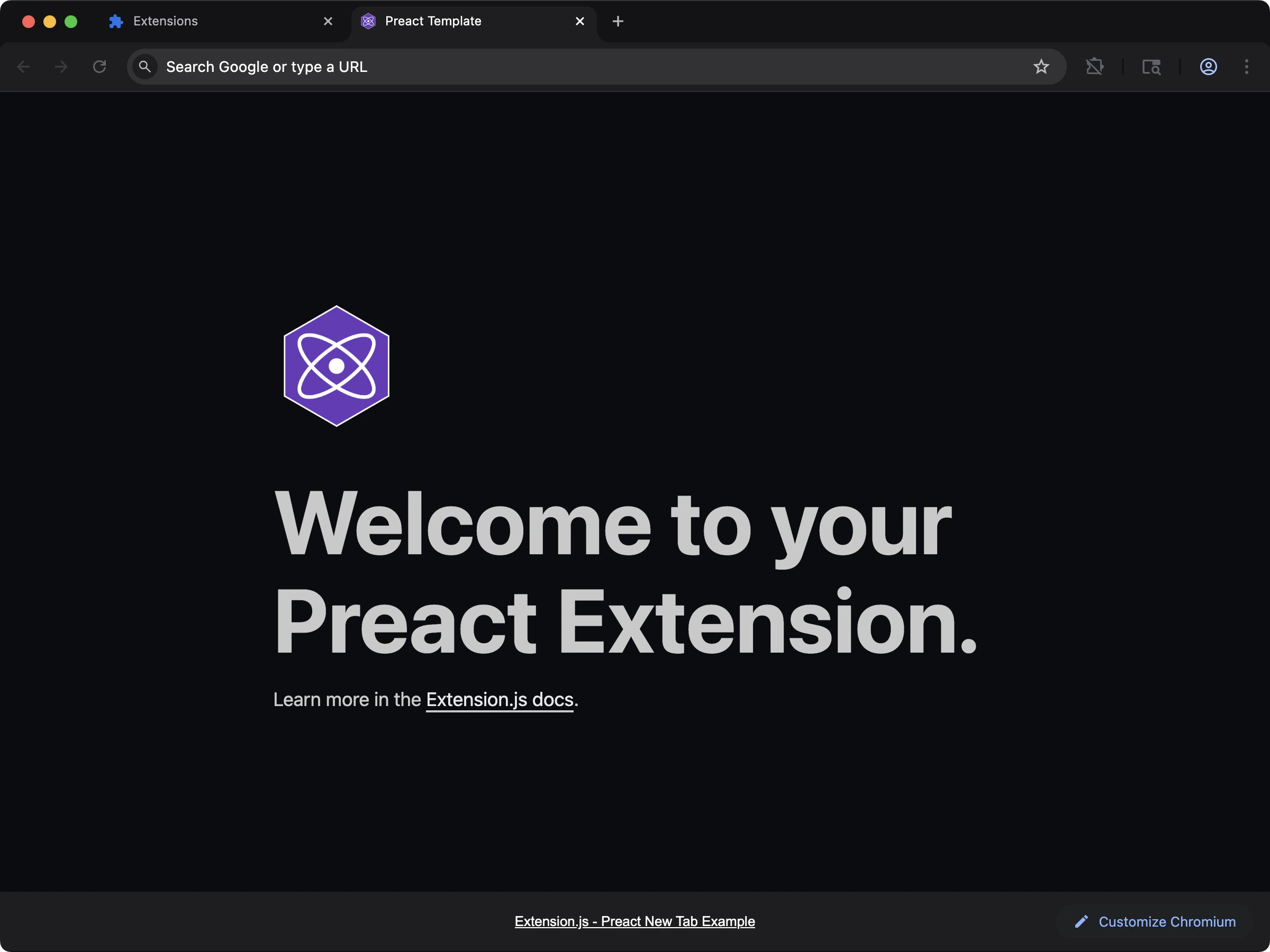 Preact template preview