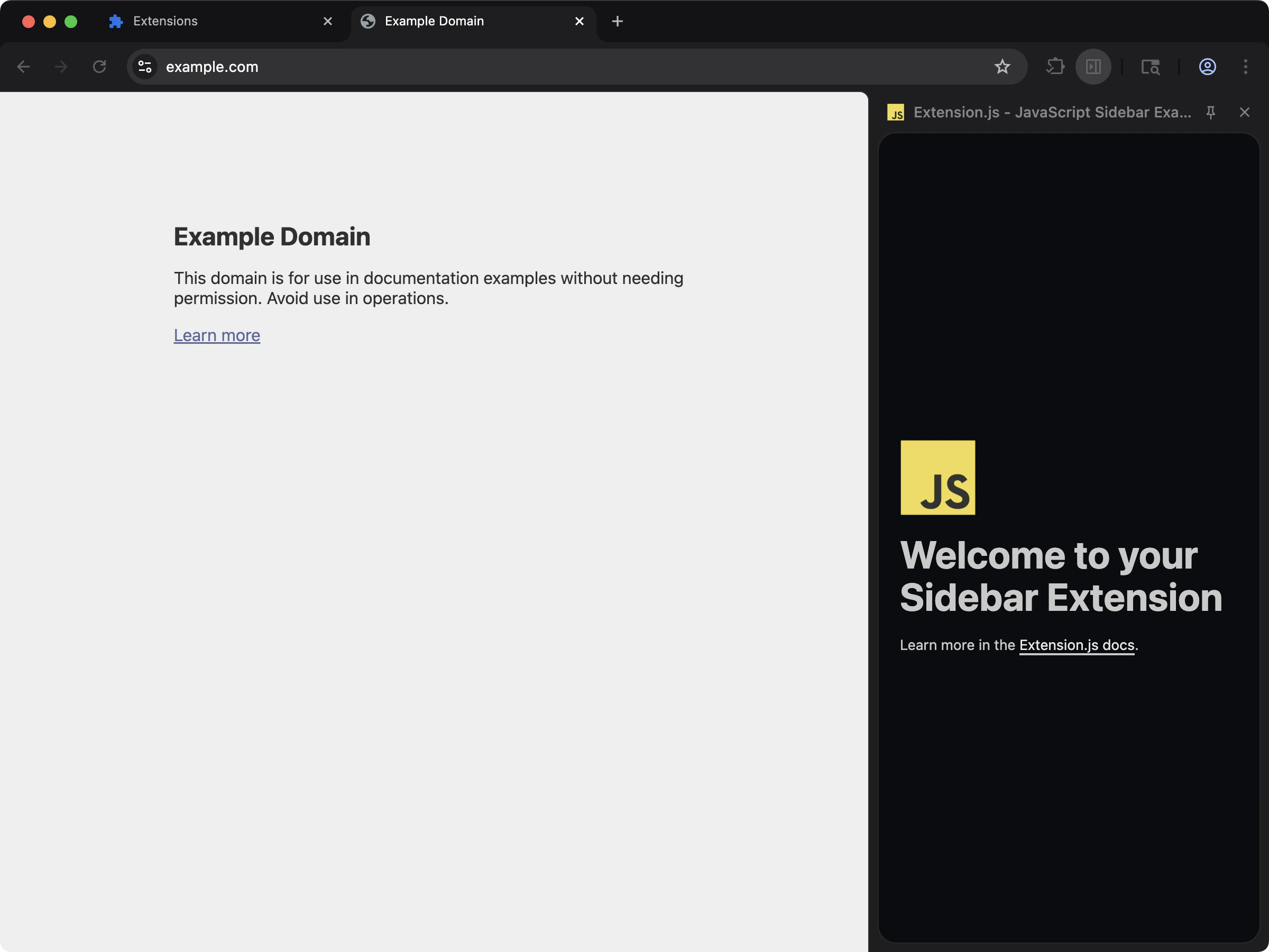 sidebar template screenshot