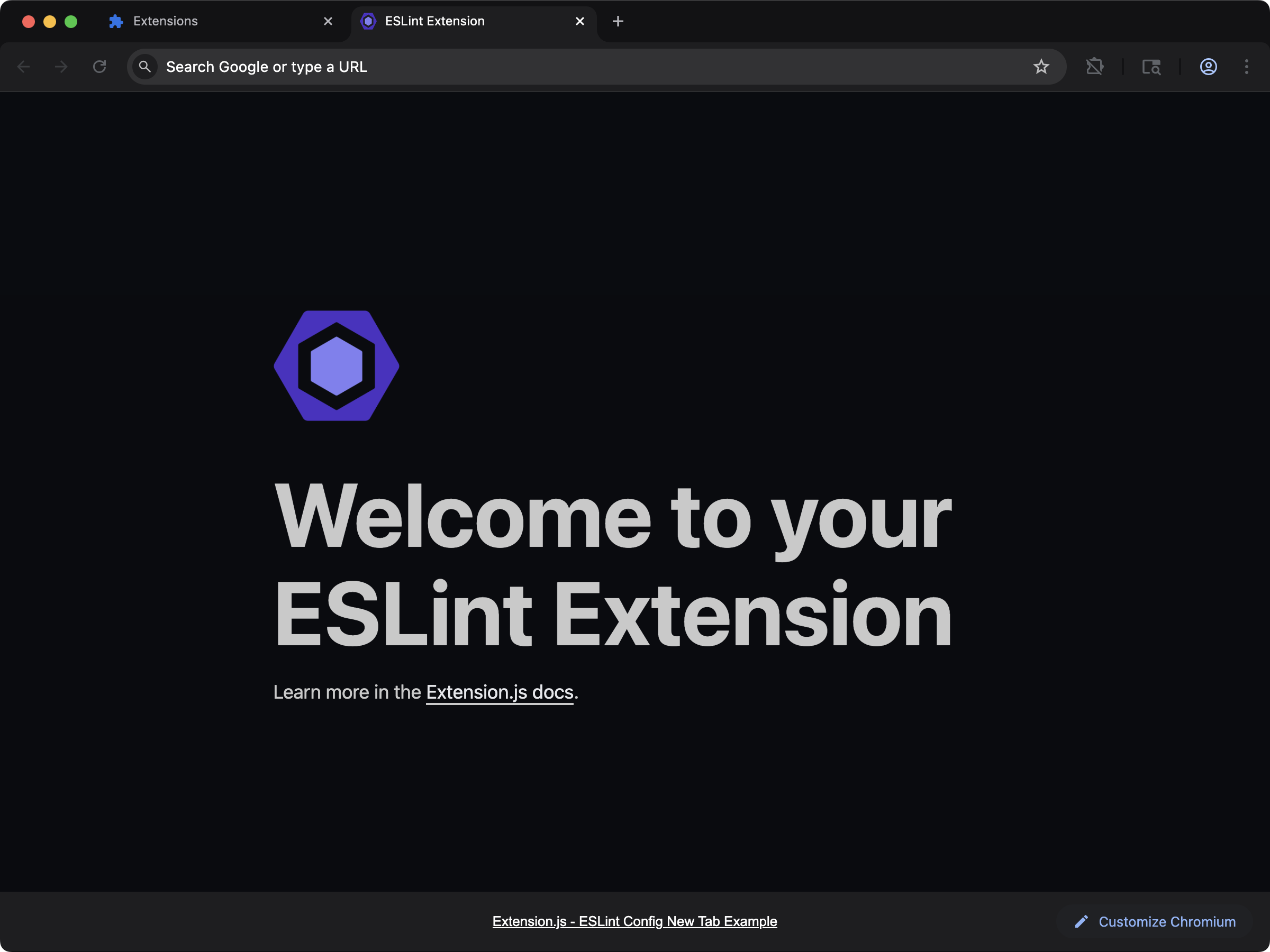 new-config-eslint screenshot