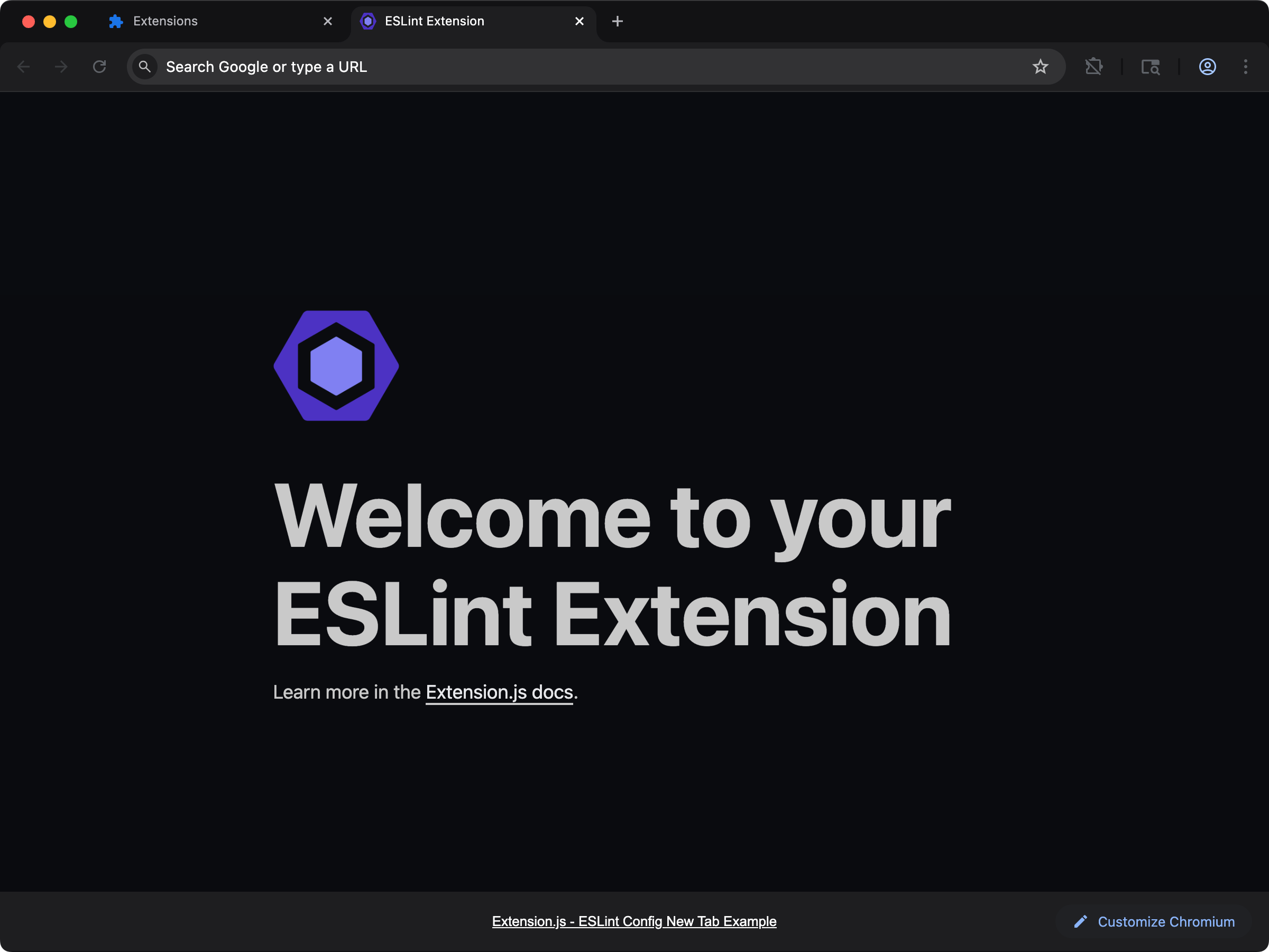 new-config-eslint screenshot