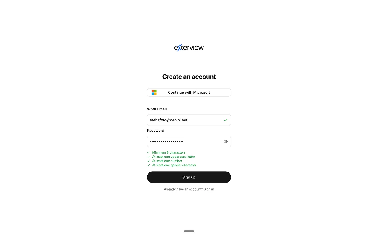 Create your account