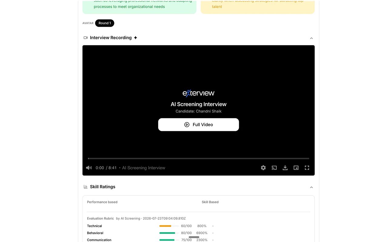 Watch or replay the response