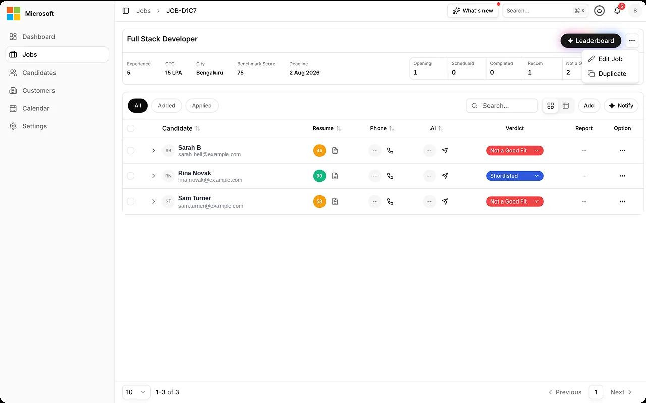 Edit or duplicate a job