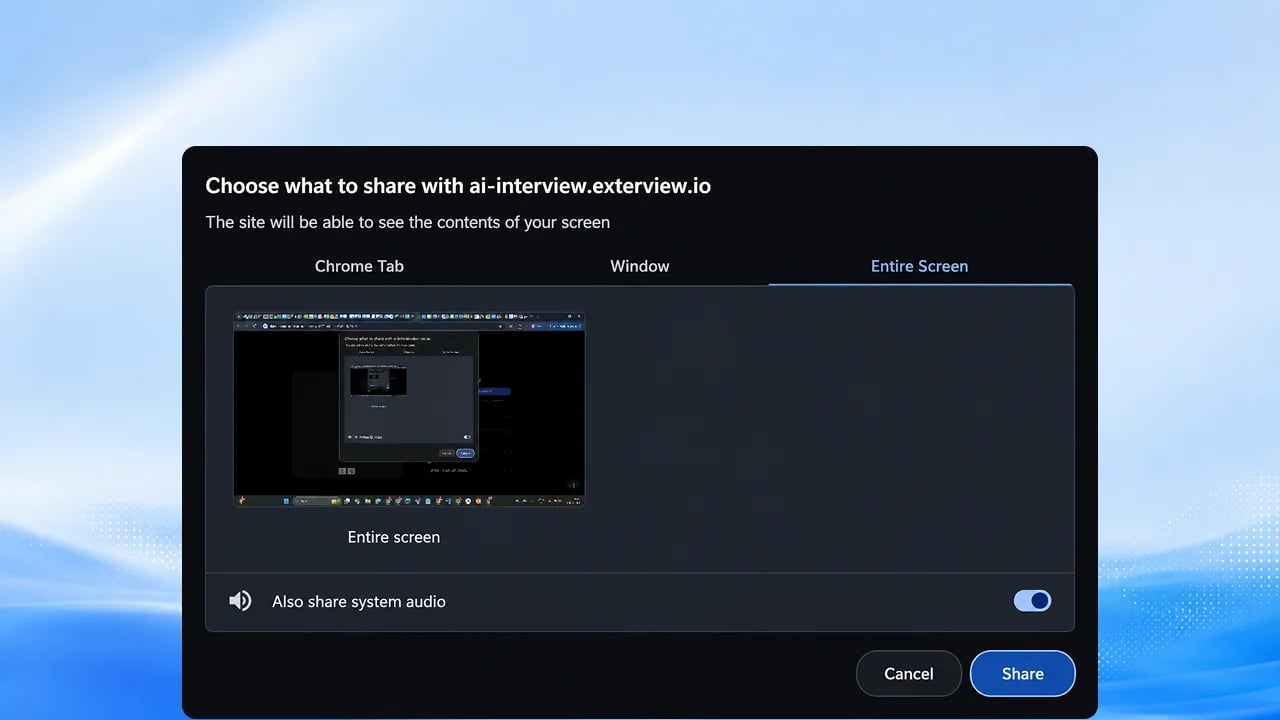 Share the screen