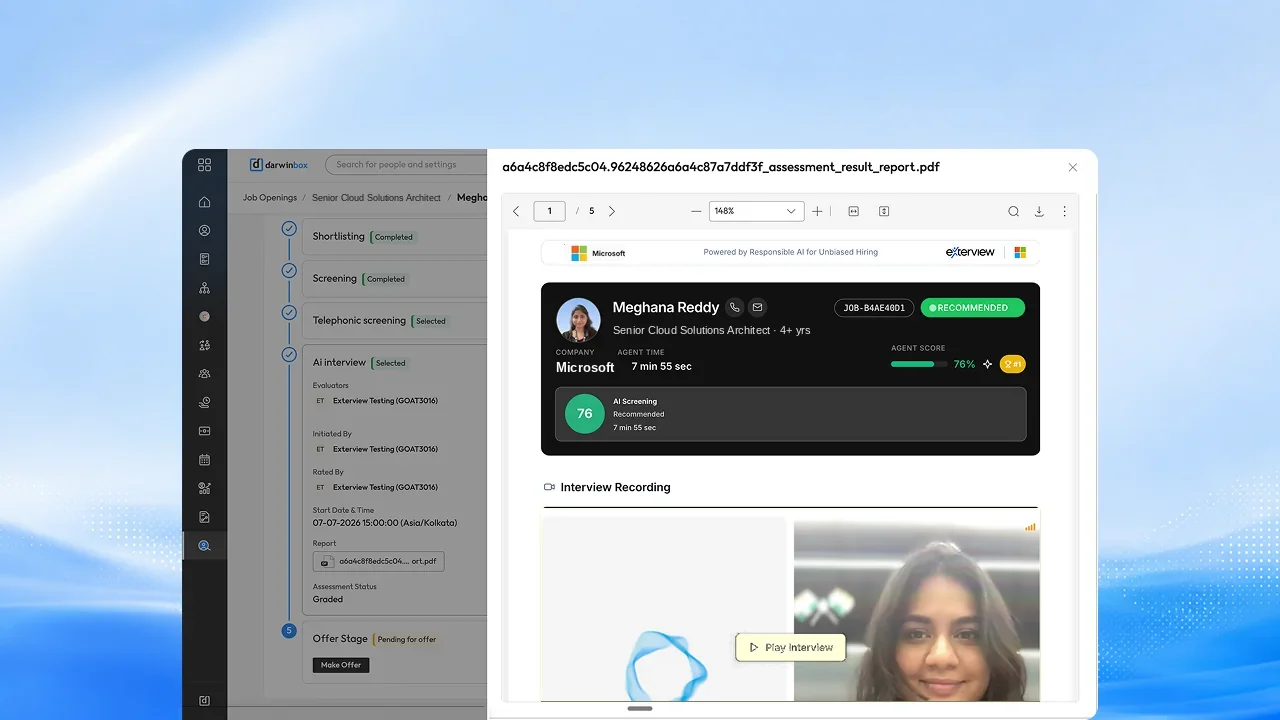 Voice interview report