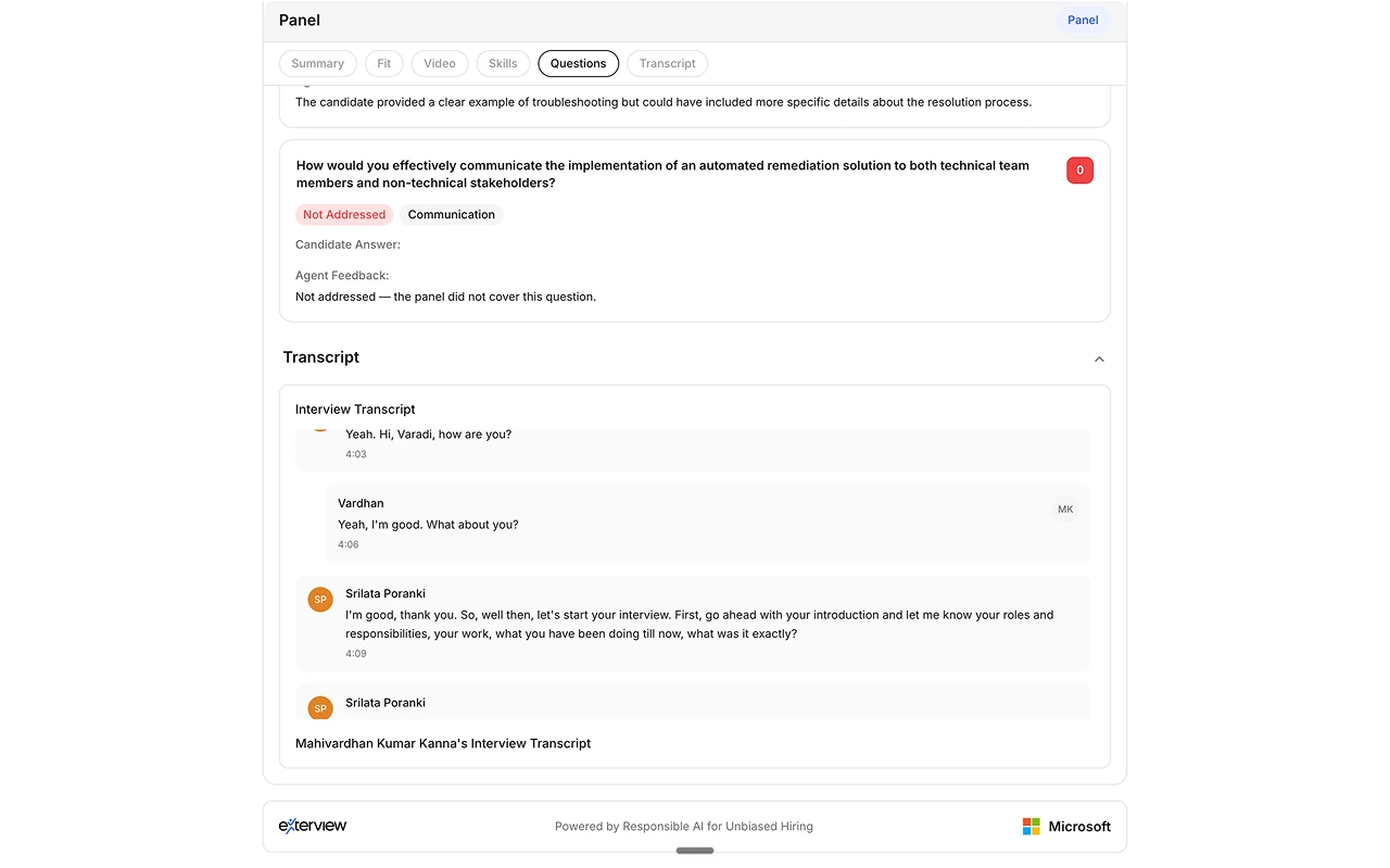 The bot captures the transcript and
recording