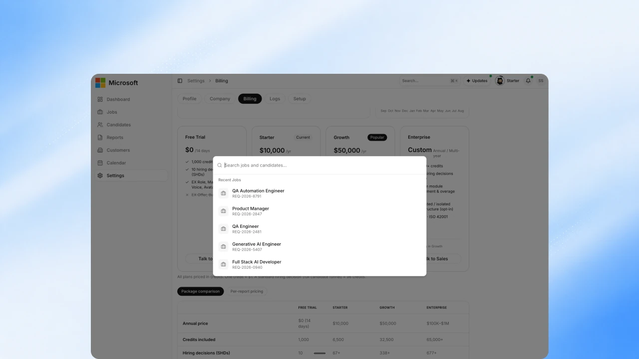 Search and data export
