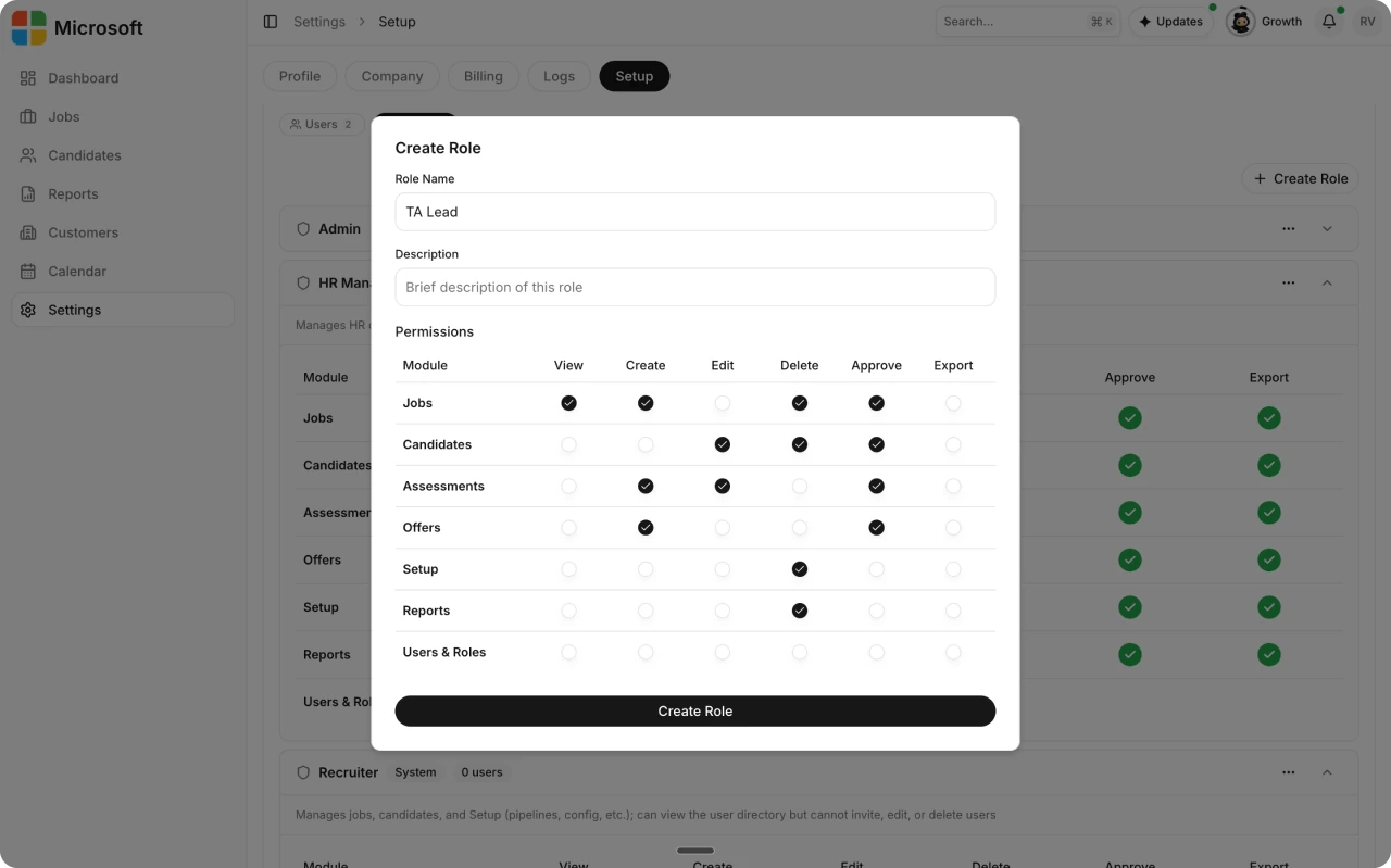Create a custom role