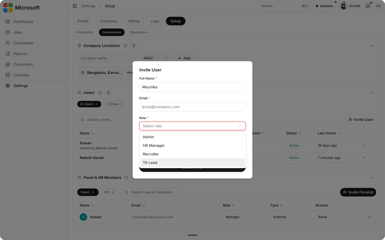 Assign roles