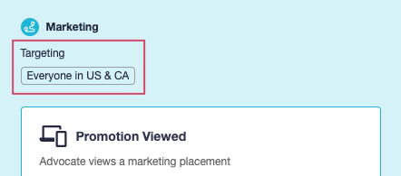 Screenshot showing Targeting refers to the group of people you would like to target your campaign. Targeting scenarios are packaged rules for common use cases that can be...