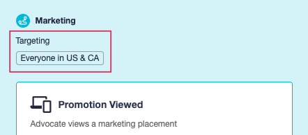 Screenshot showing Targeting refers to the group of people you would like to target your campaign. Targeting scenarios are packaged rules for common use cases that can be...