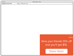 Screenshot showing Your customers are able to hover over overlay CTA to make them expand and show more information about your program.