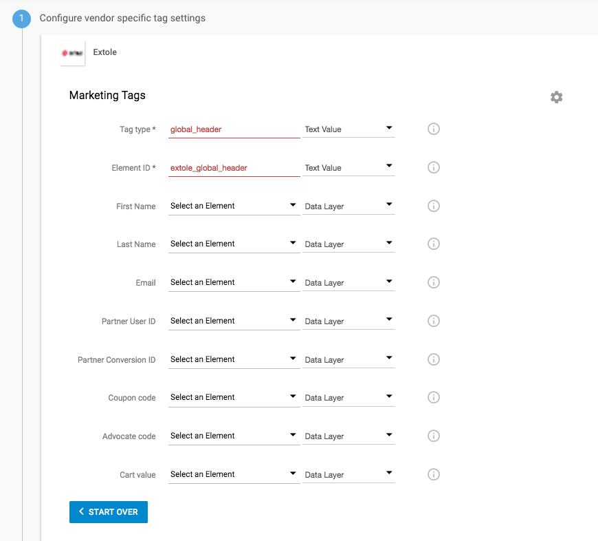 Screenshot showing This is placed in the header on all pages of your site, both desktop web and mobile web.