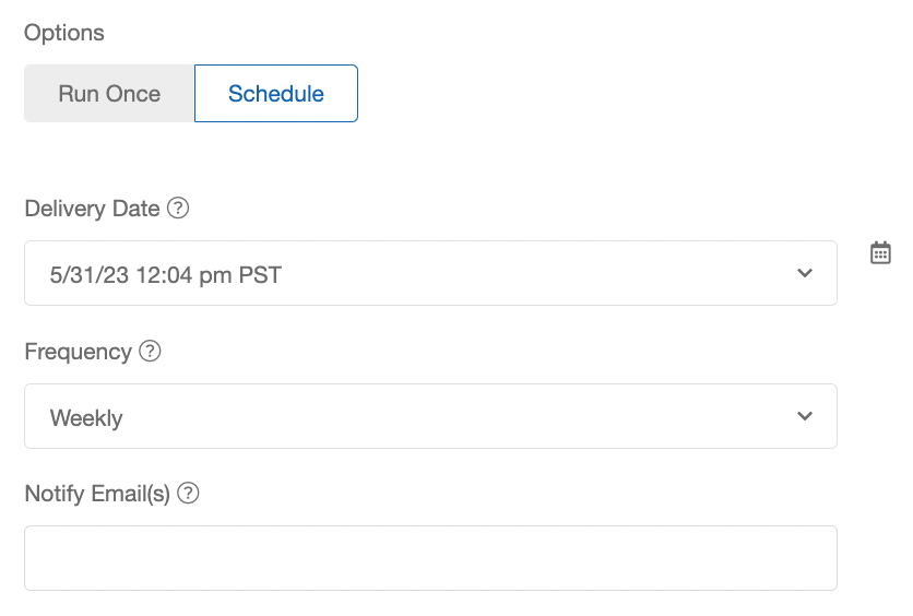 Screenshot showing In particular, we recommend editing the Display Name to make the report easier to reference.
