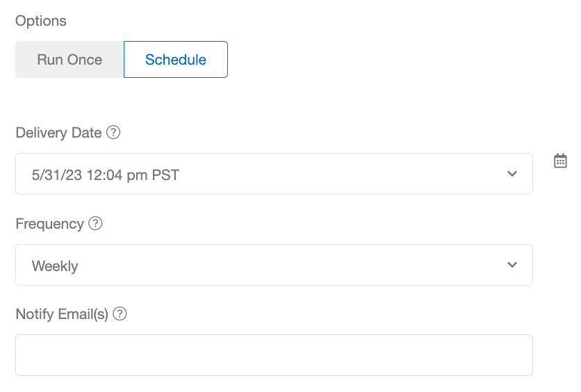 Screenshot showing In particular, we recommend editing the Display Name to make the report easier to reference.
