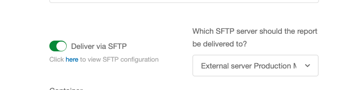 Screenshot showing Once configured, any report generated in your Extole account can be scheduled to automatically push to the Salesforce Marketing Cloud SFTP.