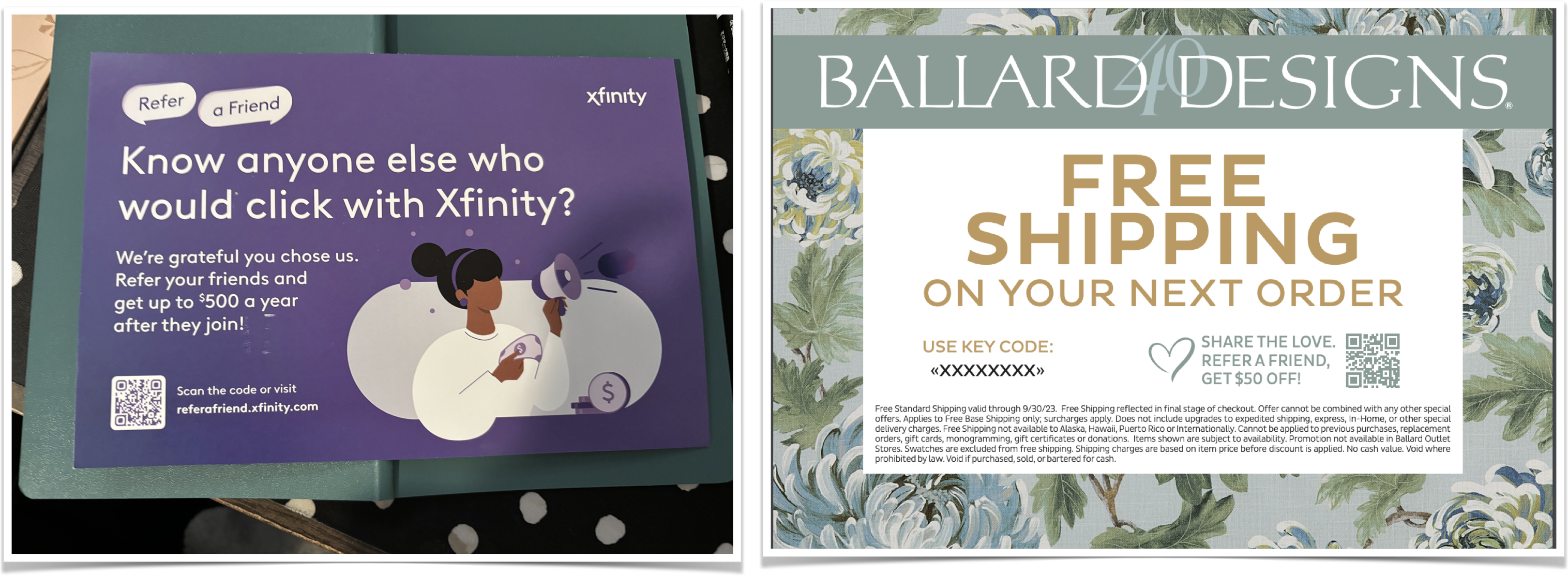 Screenshot showing Your offline audience can refer too! Use mailers with QR codes to drive these customers back to your site to refer a friend (and make another purchase).