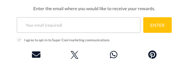 Screenshot showing > This is the section on the microsite that is pulled from the share experience creatives