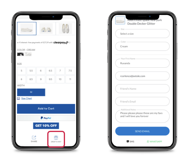 Screenshot showing Utilize gifting pages on site if applicable.
