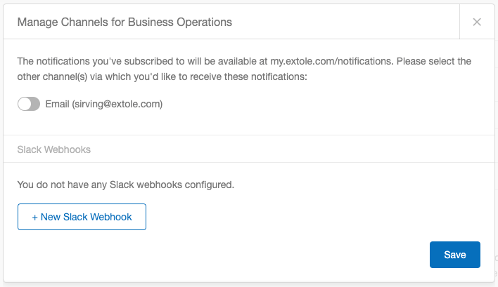 Screenshot showing You will receive all notifications within your My Extole account by default. Navigating to the Notifications Center, you can view the details of each...