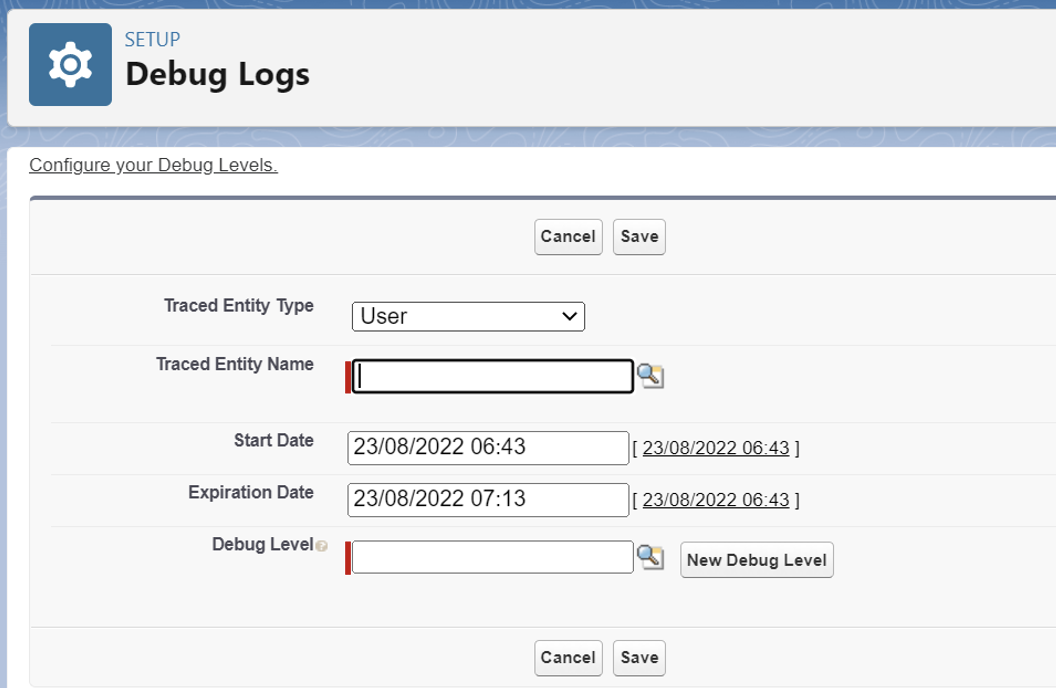 Screenshot showing Save the log.