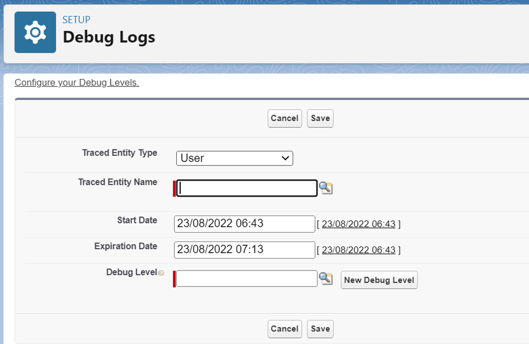 Screenshot showing Save the log.